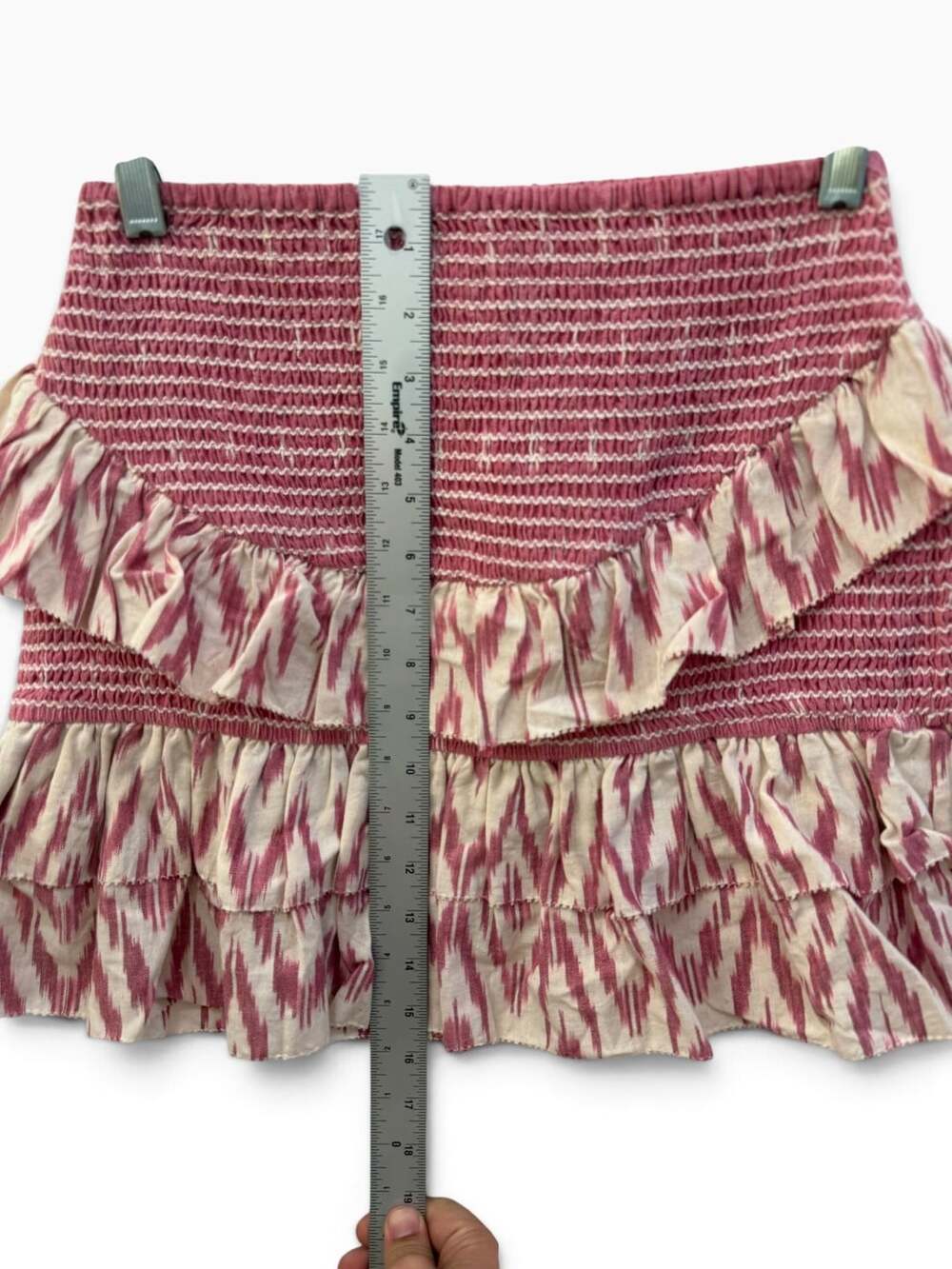 SAYLOR Women's Keka Puff-Sleeve Smocked Top and Ruffle Skirt Matching Set XS - Picture 5 of 14